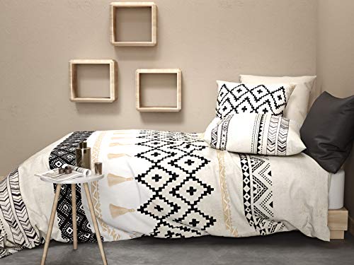 Housse De Couette avec 2 Taies d'oreiller 63x63CM 220x240Cm ou 240x260Cm 100%Coton Supérieur Oeko-Tex® 57-Fils pour lit 140x190cm ou160x200cm (Berbere, 240x260cm) Cover