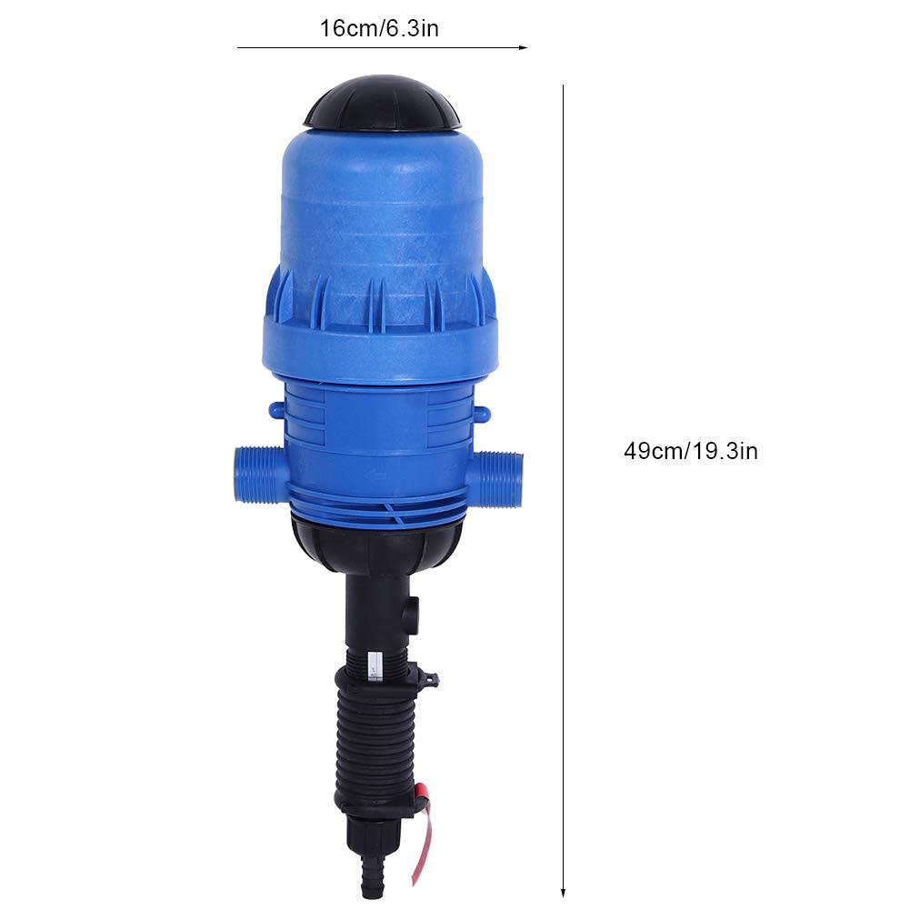 Akozon Dosificador de Inyector de Fertilizante, Herramienta de Dosificación Automática 0,4-4%, Accionado Hidráulico para Riego Agrícola de Jardín, Tratamiento de Ganado ((Especificación: 1 pulgada