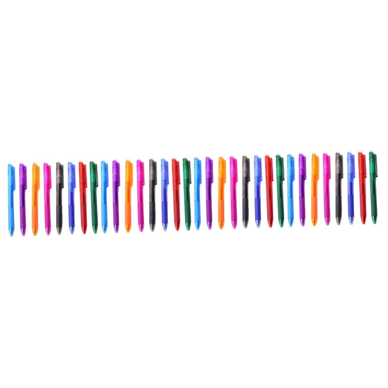 32 Pezzi Penne Cancellabili Colori per Ufficio e Scuola Penne Scrittura Lisce e Riutilizzabili per Studenti Confezione Scatola PVC