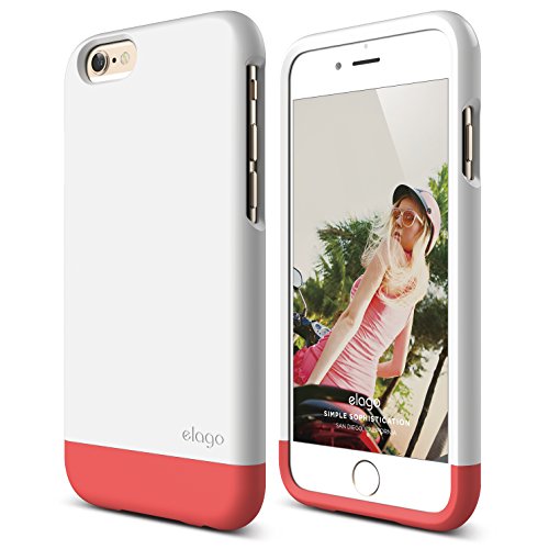 iPhone 6 Case, elago® [Glide Limited-Edition][White/Italian Rose] - [Mix and Match][Premium Armor][True Fit] – for iPhone 6 Only