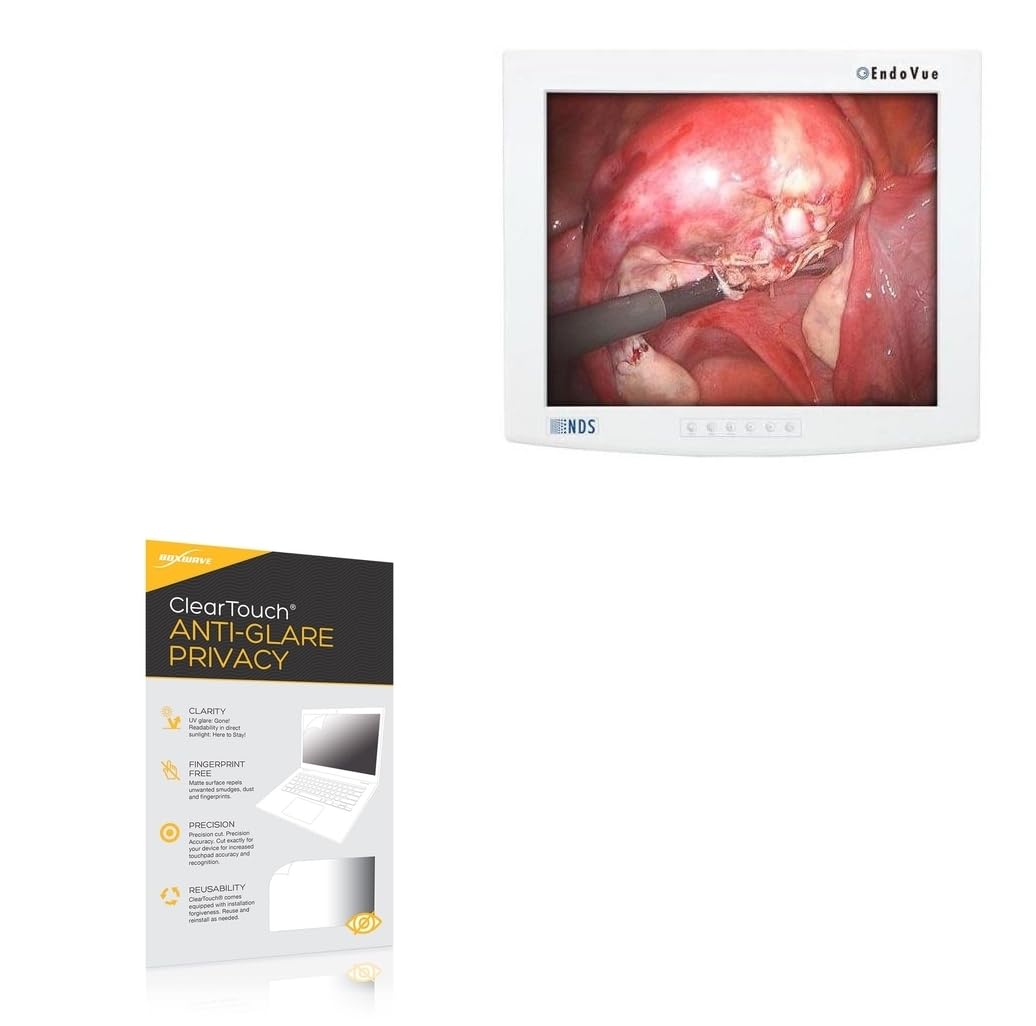 BoxWave Screen Protector Compatible with NDSsi EndoVue Plus LCD Monitor (15 in) - ClearTouch Anti-Glare Privacy (2-Pack), Privacy Screen Protector Flexible Film Anti-Glare