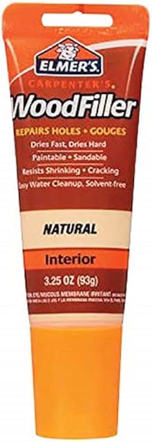 Elmer's, Natural E868 Carpenter's Wood Filler, 3.25-Ounce Tube, 3.25 oz