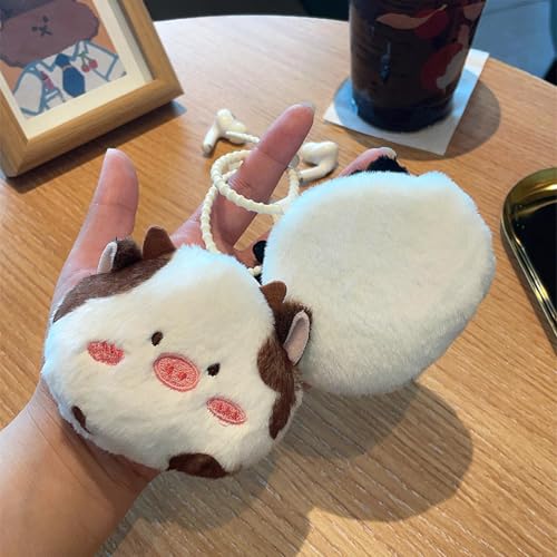 Mini Creative Cow Coin Purse, Cartoon Plush Earphone Storage Bag, Cute Wallet Girl Gifts3