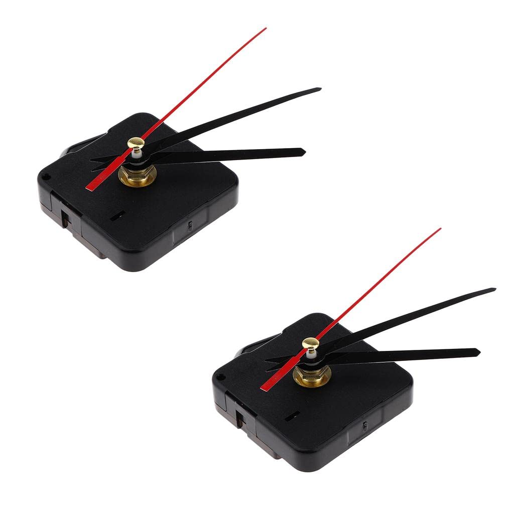 MERISHOPP® 2X Silent Wall Clock Movement with Pointer DIY and Repair Black red Pointer|Crafts | Home Arts & Crafts | Other Home Arts & Crafts-image-24