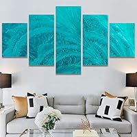 SIGNWIN 5 Panel Canvas Wall Art Abstract Colorful Decorative Elements Modern Artwork for Home Decorations Ready to Hang - 60