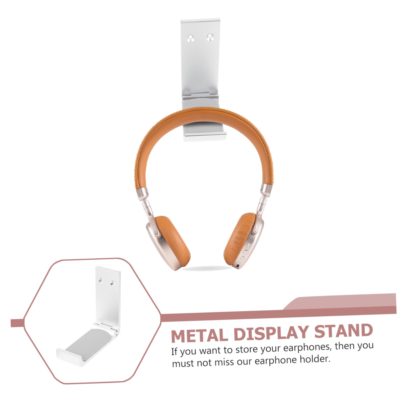 STOBOK 4Sätze Aluminiumlegierung Headset Halterung Stabiler Kopfhörerständer mit Elegantem Design für Aufbewahrung von Gaming Audio Kopfhörern Belastbar bis Silberfarben