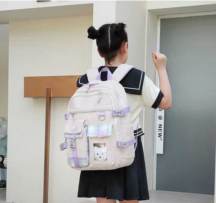 Teenage girls Backpacks15.6 Inch Cute School Bag Elementary Middle High School College Backpack Girls School Large Capacity Waterproof Backpacks, Cute Black Fashion Backpacks Travel Backpack(Black)… - Image 5