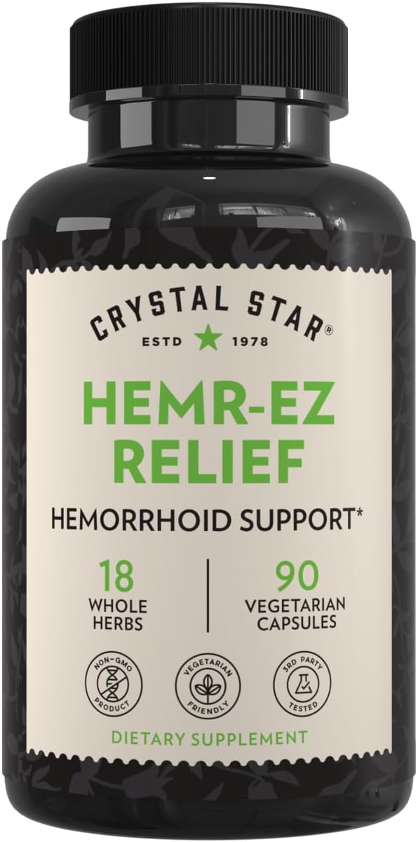 Crystal Star Hemr-Ez Relief, 90 Vegetarian Capsules
