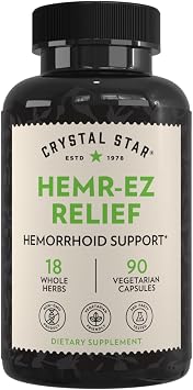 Crystal Star Hemr-Ez Relief, 90 Vegetarian Capsules