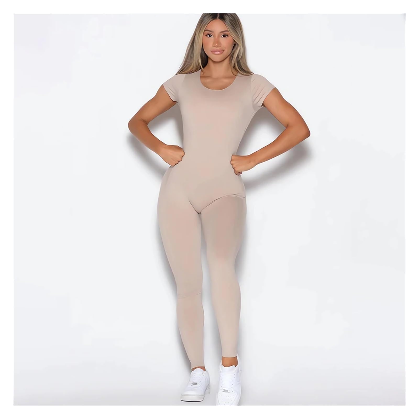 Mono Deportivo Mujer Body de camiseta con espalda descubierta for mujer, sin costuras, for gimnasio, manga corta, conjunto yoga una pieza, mono