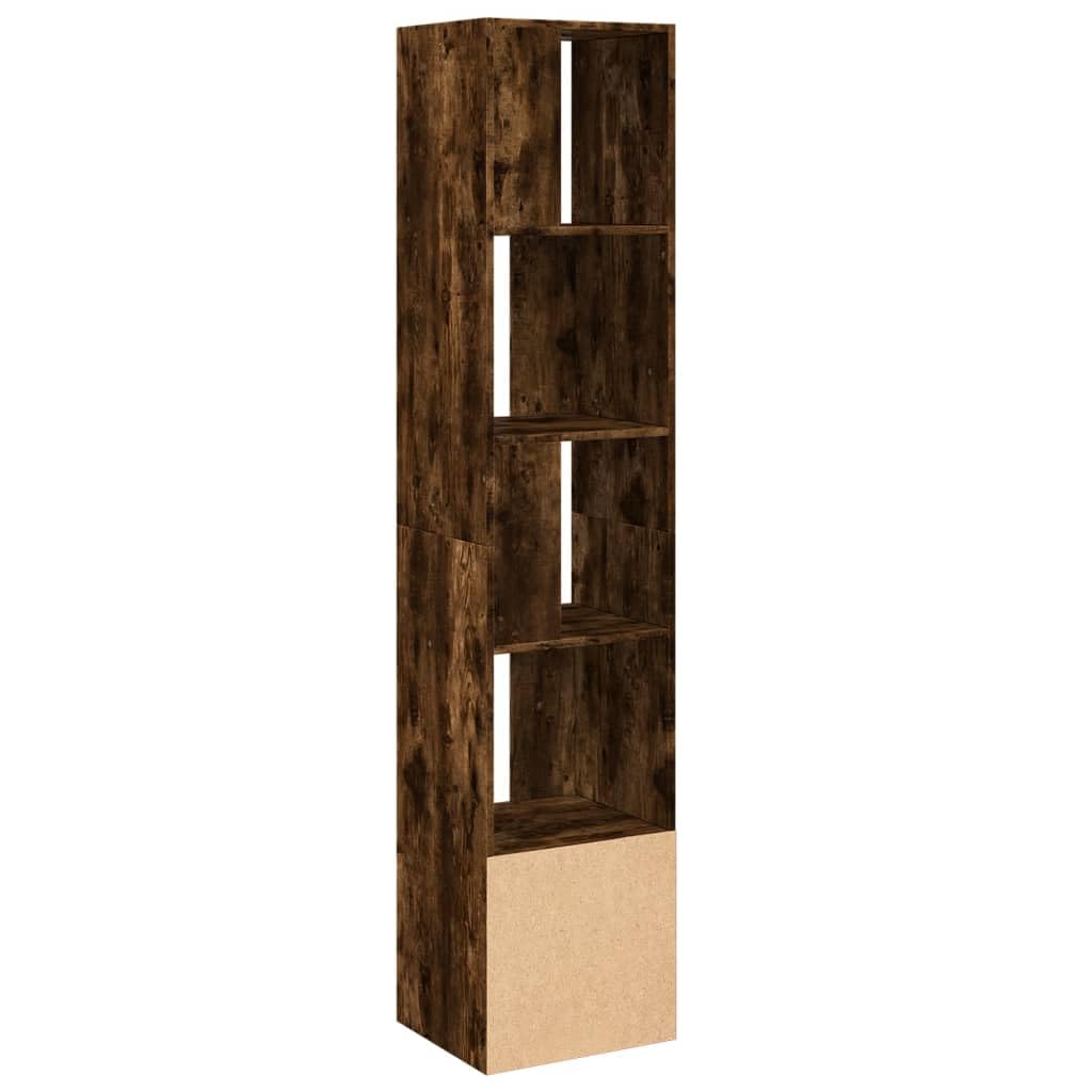 Libreria in legno di rovere affumicato, 40 x 36 x 189 cm