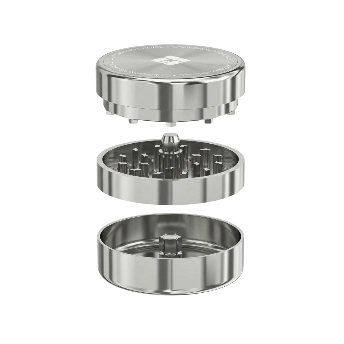 Premium Edelstahl Grinder Bel Air | 3-teilig | 608Z Kugellager-Technologie Original | California's Choice