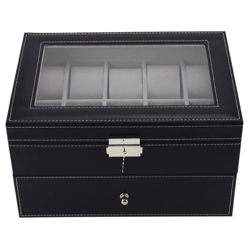 Cajas de Relojes Cuero de la PU 20 bits Caja reloj Embalaje caja almacenamiento para Cumpleaños Navidad