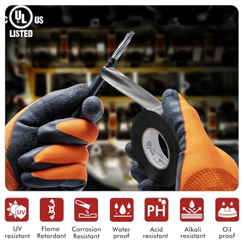 Image of Avery Dennison Electrical Tape, Professional Grade PVC Electric Tape, UL /CSA Listed Insulating Vinyl Tape for Electrical, Repairs, Automotive and Equipment, Pro-98, 2 in x 66 ft, Black, 1 Roll