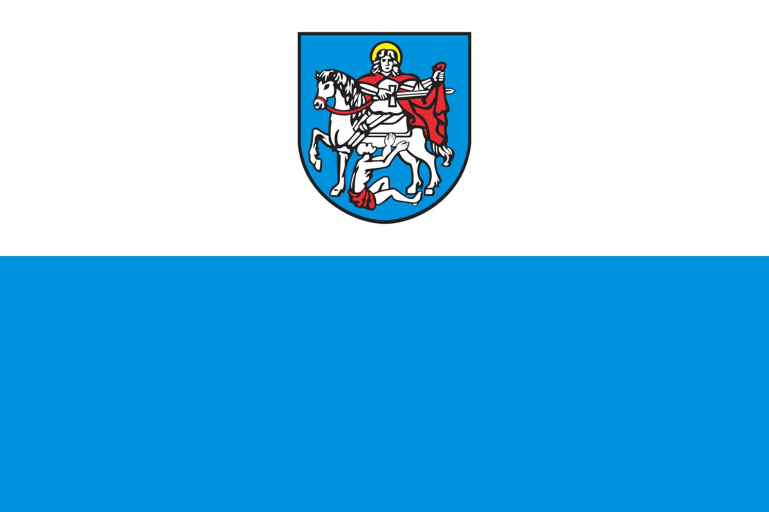 Drapeau Jawor avec armoiries résistantes pour pavoisement public