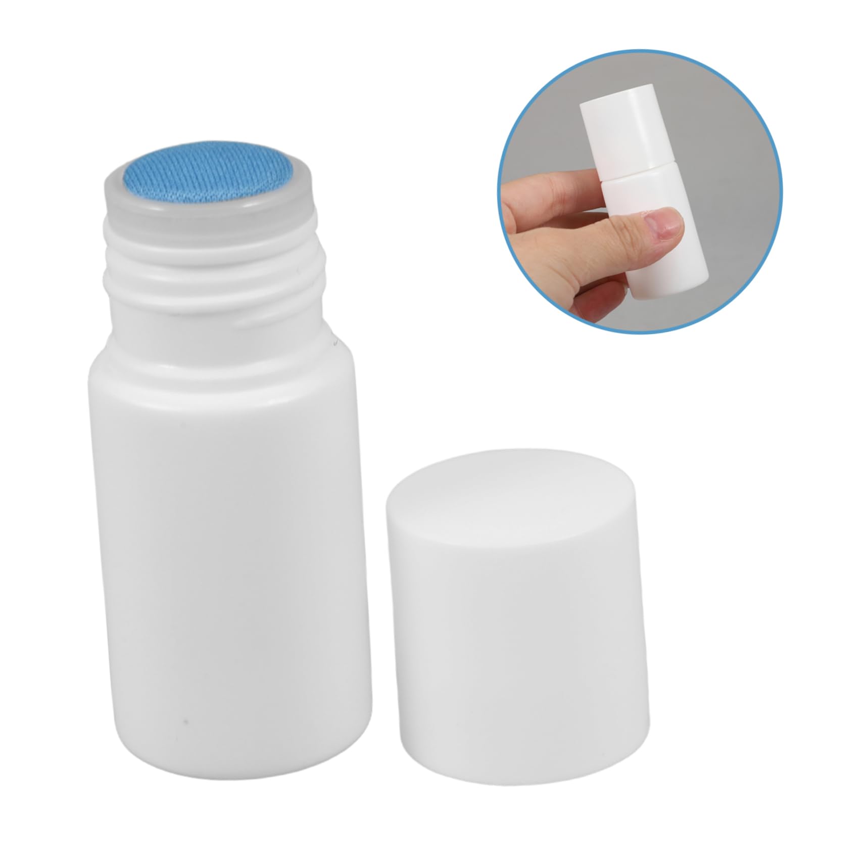 HEALLILY 6 flaconi vuoti con applicatore in spugna per liquidi, riutilizzabili, colla e per capelli, design compatto, ideale per viaggi, applicazione uniforme con plastica
