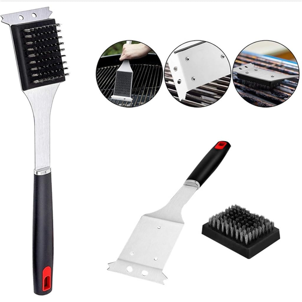 Outdoor BBQ 6-piece Set BBQ Stainless Steel Baking Fork Shovel Clip Baking Tool Cleaning Brush Set