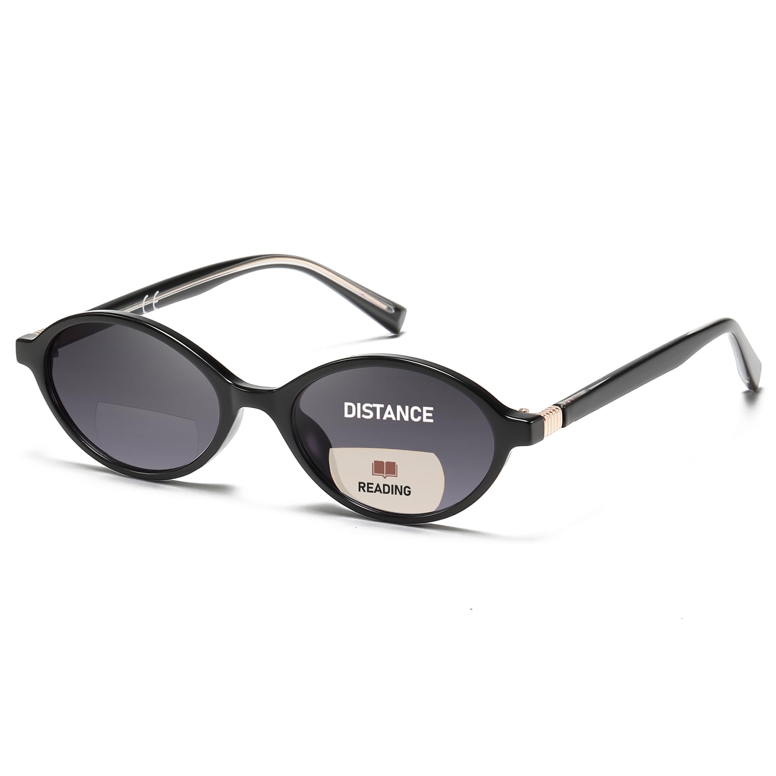 PUBOWT Oval Bifocal Reading Sunglasses Glasses for Women UV Protection Sun Readers Retro Fashion Frame Vintage Eyewear PT2009