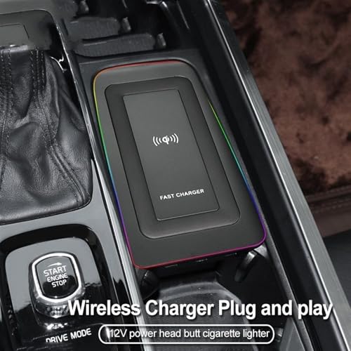 Cargador inalámbrico coche Volvo S90 soluciona cables sueltos QI 4