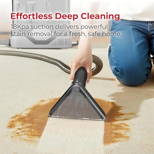 Image of Rosewill Multi-Purpose Portable Carpet and Upholstery Cleaner, Powerful Suction 18 KPa Spot Cleaner, 600W Motor, Car and Auto Detailer, Stain /Spot Remover; Versatile Use: Carpet, Sofa, Pet Hair