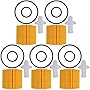 NewYall Pack of 5 Engine Oil Filter with Gasket