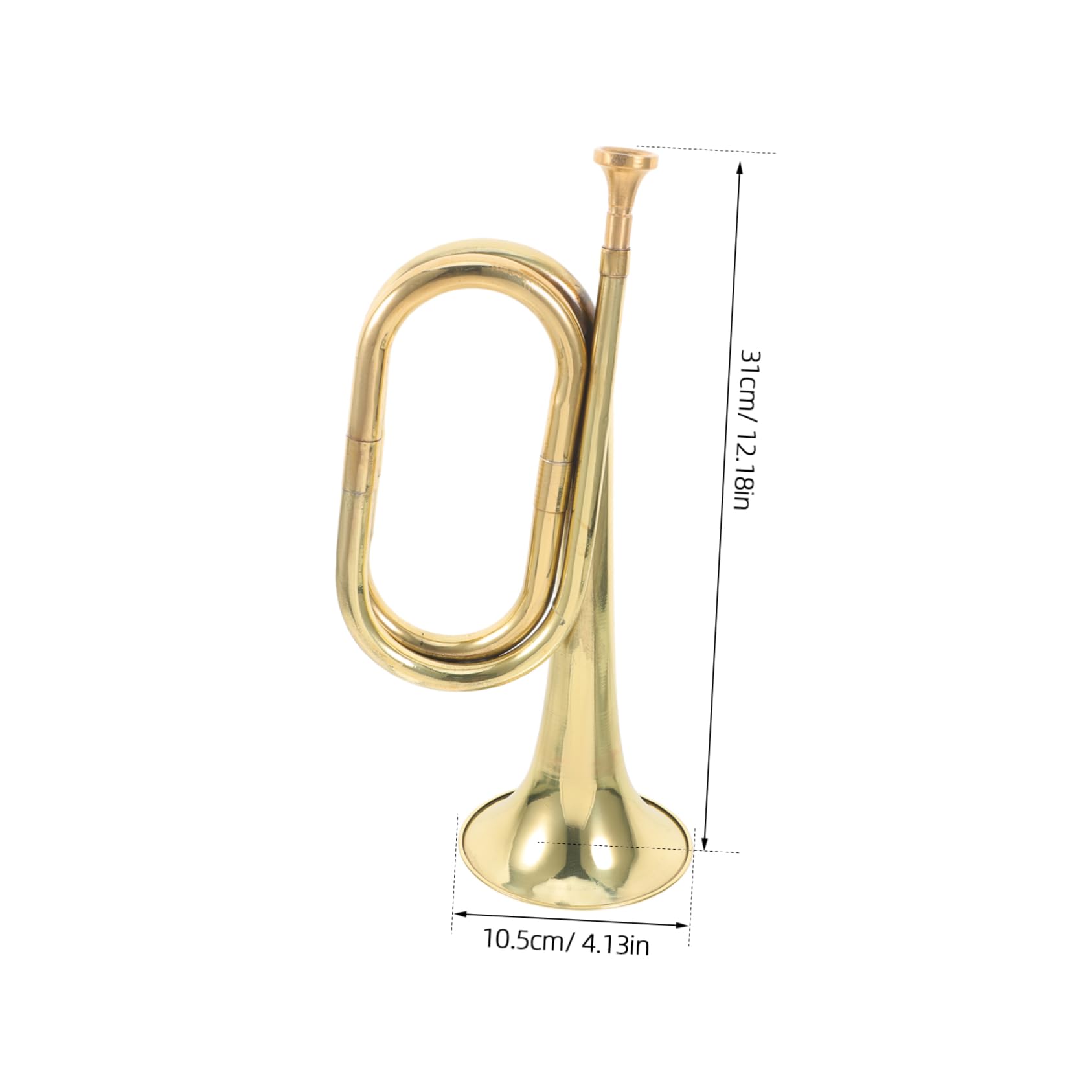 TOYANDONA Tromba Bugle per Principianti in Lega di Rame, Strumento Musicale Leggero e Facile da Suonare, per Orchestra Scolastica e Giovani Musicisti
