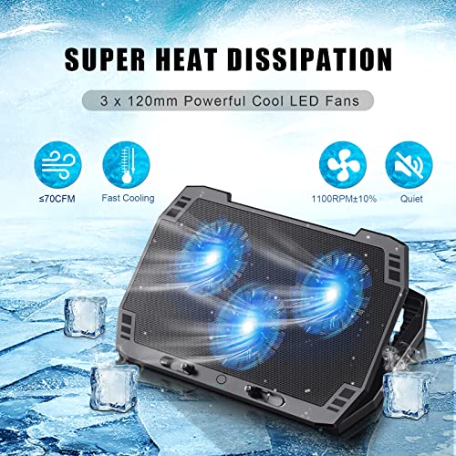Laptop-Cooling-Pad-XINQIHAO-Laptop-Cooler-with-3-High-Performance-Quiet-Blue-LED-Fans-Smart-Button-Speed-Control-2-USB-Ports-Laptop-Cooling-Stand-with-7-Height-Adjustable-for-12-17-Inch-Laptops