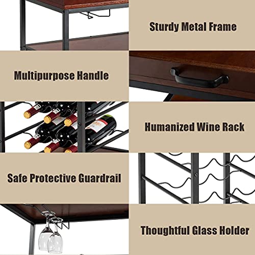 Ldailymocchawinebarservingcartforhomewoodkitchenstandwglassesholder9winebottlesracktrolleyrollingbarcartwithwheelskitchenislandcart  Urban Country Home Decor Ldaily moccha wine bar serving cart for home wood kitchen stand wglasses holder 9 wine bottles rack trolley rolling bar cart with wheels kitchen island cart  urban country home decor