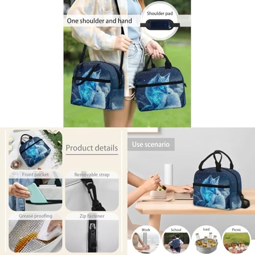 Wolf Kids School Backpack for Boys Portable Bookbags for School with Pencil Case for Kindergarten Elementary Lightweight Backpack with Lunch Box and Water Bottle Sleeves4