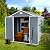 6 ft x 8 ft Resin Outdoor Storage, Plastic Garden Sheds with Floor and Lockable Door for Backyard, Lawn, Grey