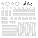 Autocollant RéFlexion SéCurité VéLo Autocollant Reflecteurs Autocollant Lumineux Film RéFléChissant Auto AdhéSif avec Autocollant pour Cartable et Casques Motos Balance Car Jaune Fluorescent 42 PièCes
