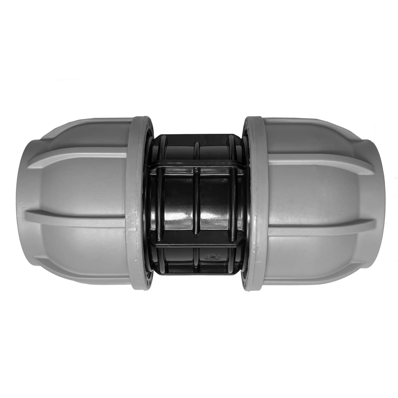 Cost Wise Gray Mdpe Water Pipe Compression Joiner/Straight Repair Fittings For Drinking Water/Irrigation Water Supply,10 Bar Pressure Rating (32Mm)