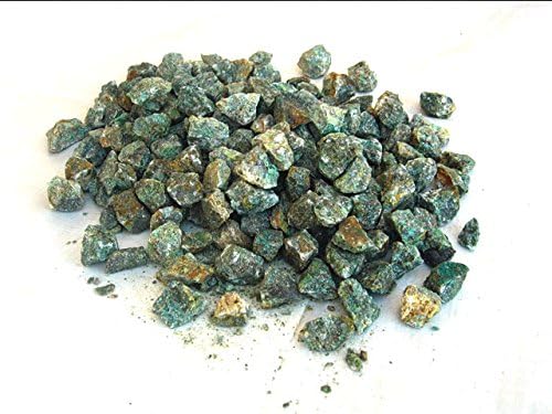 Madagascar Minerals Decoración de gemas de crisocolla en bruto Bolsa de 1 libra Cristales naturales perfectos para cabalgatas, volteras,