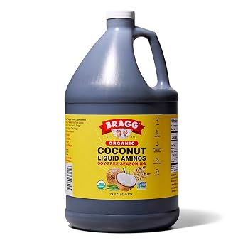 Bragg Organic Coconut Aminos, Soy-Free Seasoning - Vegan, Gluten Free, No GMOs, Kosher Certified 128 Ounce