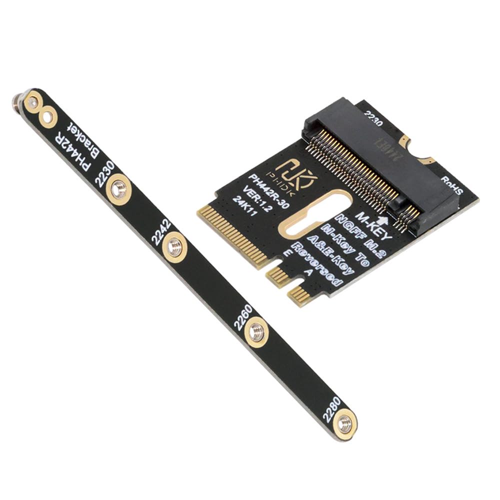 NGFF M.2 Key A+E to PCI-E 4.0 NVME M-Key with Bracket Extension Adapter for Laptop Mainboard SSD 2230 2280