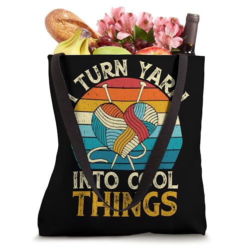 Bolsa tote 'I Turn Yarn Into Cool Things' miniatura 4