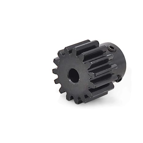 2Mod 17T Steel Pinion Gear 2M17T Motor Spur Gear with Step Bore 8mm Pitch 6.28mm Outer Dia 38mm (Bore 8mm)