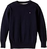 Tommy Hilfiger Toddler Boys' Long Sleeve Alan Crew Neck Sweater, Swim Navy, 02 Regular