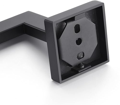 Miniatura 7 de MIYILI Juego de accesorios de baño de 3 piezas negro mate (soporte para papel higiénico, 2 ganchos para toallas) montaje en pared de acero