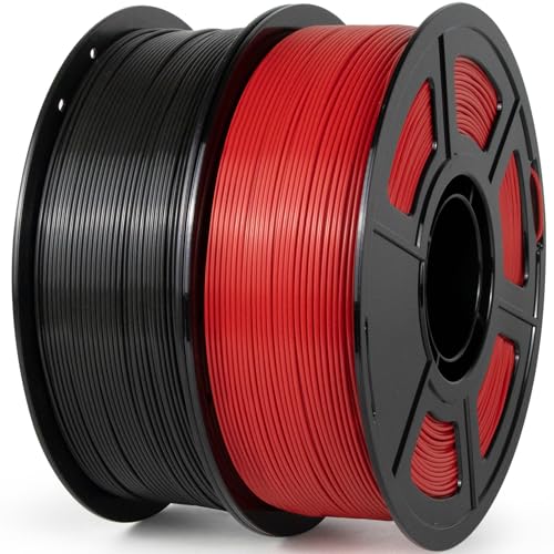 Image of iSANMATE ASA 3D Printer Filament 1.75mm 2KG (4.4lbs), UV & Weather Resistant 3D Printer Filament Perfect for Outdoor Functional Parts, Black+Red