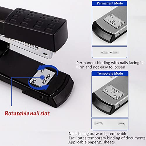 Deli Long Reach Stapler, Booklet Stapler With Jam Resistant, 25 Sheet Capacity, Long Arm Standard Staplers For Booklet, Book Binding, Art Journaling, Silver #TOP3