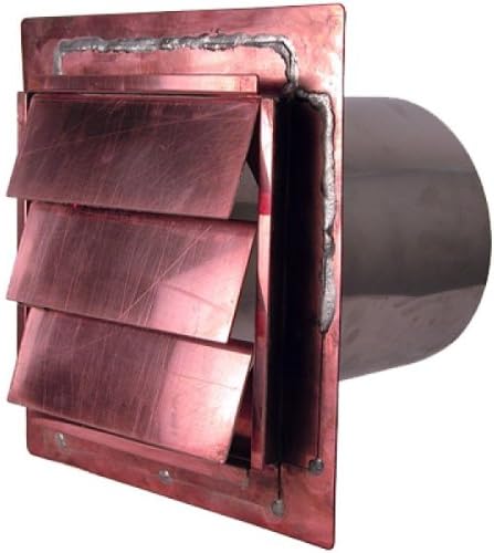 10" Hammered Copper Stucco Mount Louvered Dryer/Exhaust Vent