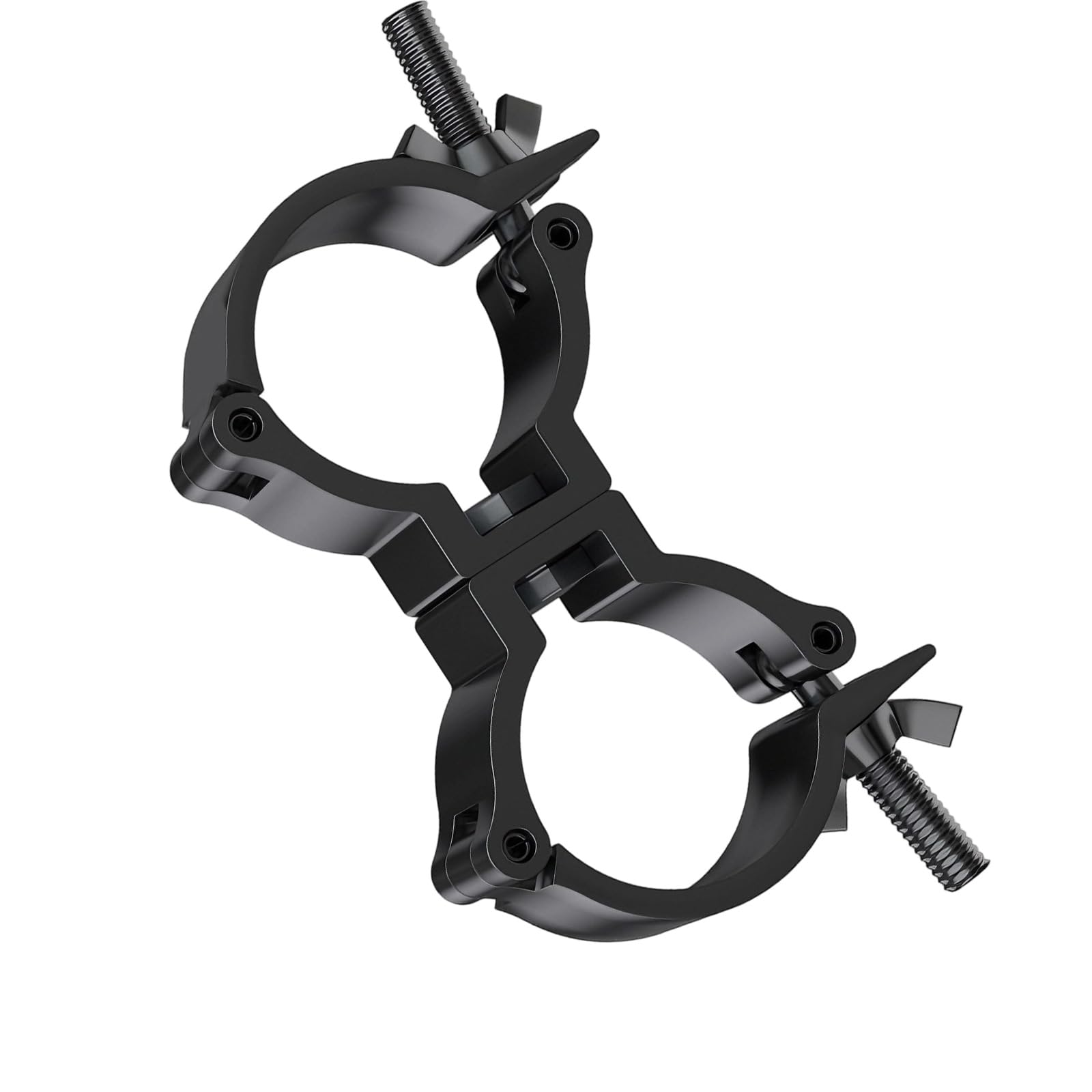 Lightweight High Strength Aluminum Double Hook Clamp Erosion Resistant Pipe Clamp for Stage Light 25-30mm Tube Lighting