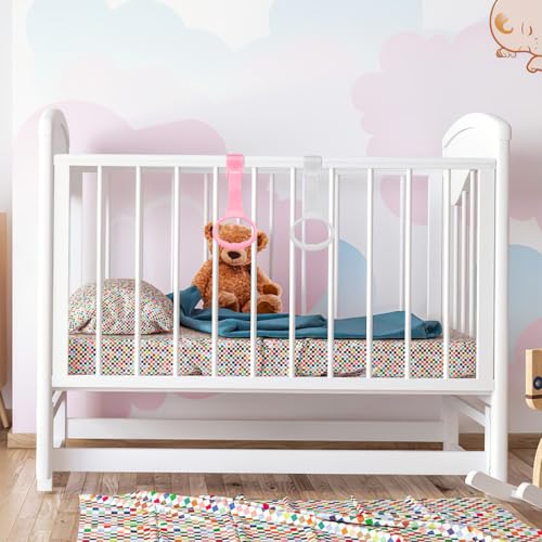 Image of Toddmomy Baby Pull up Rings 4 Pack Plastic Playpen Pull up Handles for Infant Walking Training and Nursery Accessories 7.7X3.5 Inches