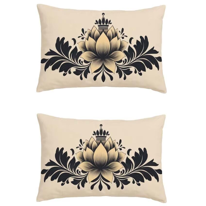 Housse de coussin 60x80cm lin imperméable double sided printing idée cadeau maison