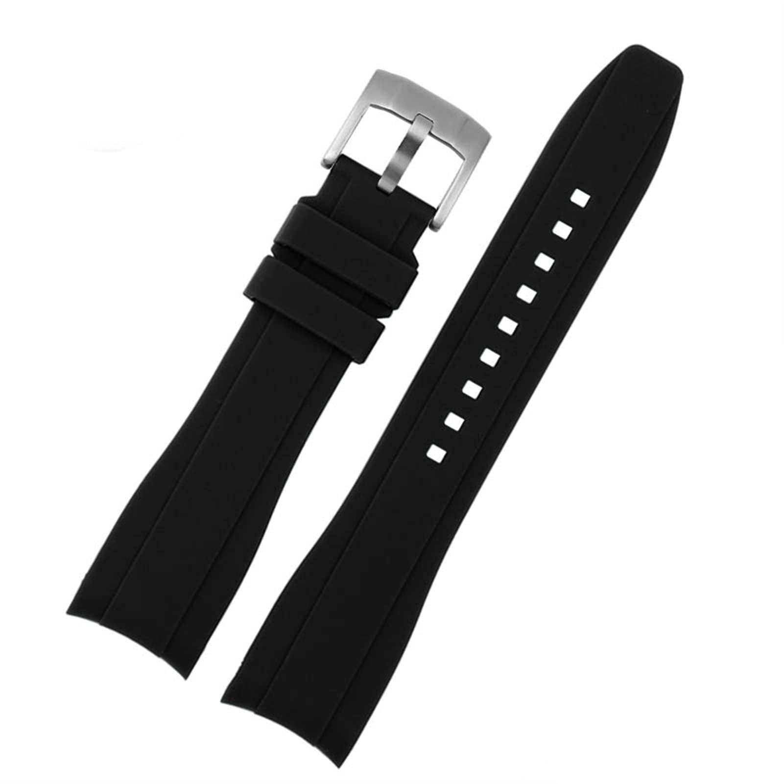 Pasek silikonowy do zegarka Rolex Longine Citizen BN0193 zakrzywiony pasek do zegarka 19 mm 20 mm 22 mm 21 męski miękki dodatek do bransoletki