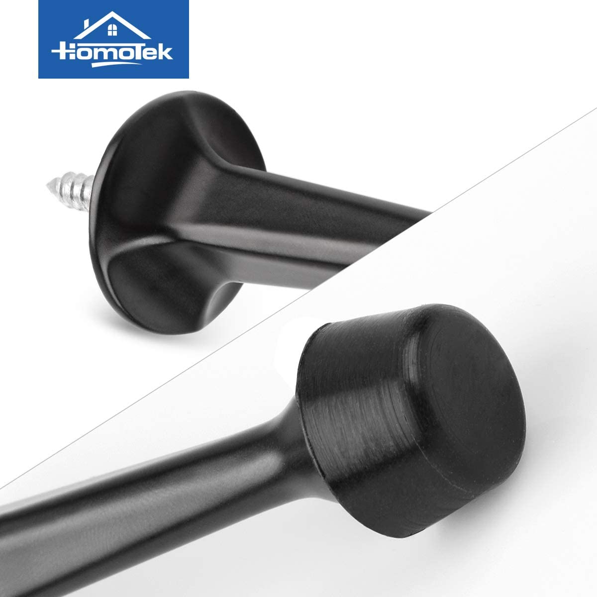 HOMOTEK 6 Pack Heavy Duty Solid Rigid Door Stop