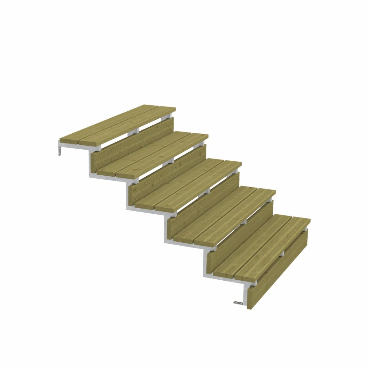 2er Set Stahl Treppenwange 5 Stufen - Option für Setzstufen-Höhe 85cm