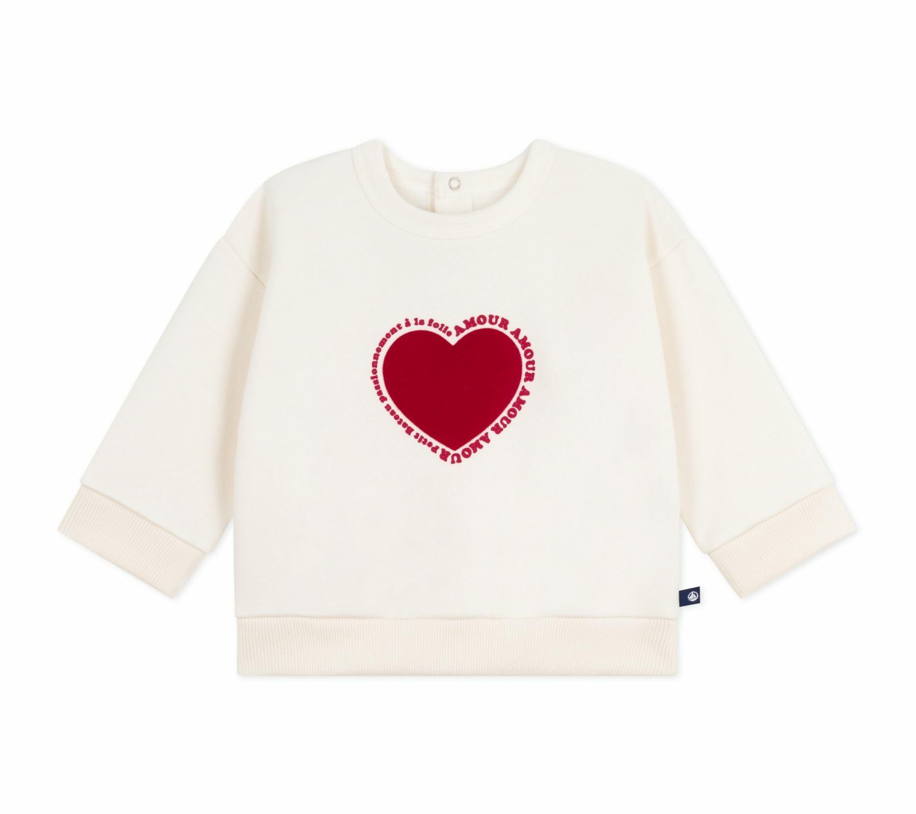 Petit Bateau Sweatshirt bébé en Coton Motif cœur