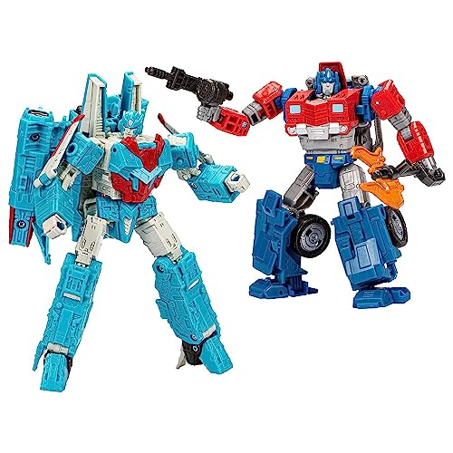 Transformers Toys Legacy Evolution Voyager Senator Shockwave & Deluxe Data Clerk Orion Pax Humble Origins 2-Pack Action Figures for Boys and Girls Ages 8 and Up (Amazon Exclusive)